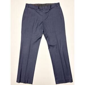 Lauren Ralph Lauren Dress Pants Mens 36x30 Navy Blue Plaid Trousers Slacks